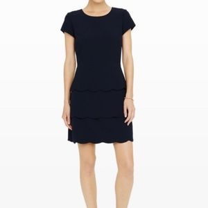 Club Monaco Black Scalloped Dress - Size 0